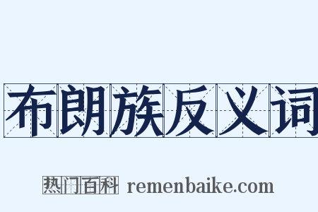 布朗族反义词是什么意思的图片